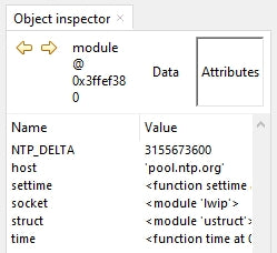 Figure 2: Objects of the NTPTime module