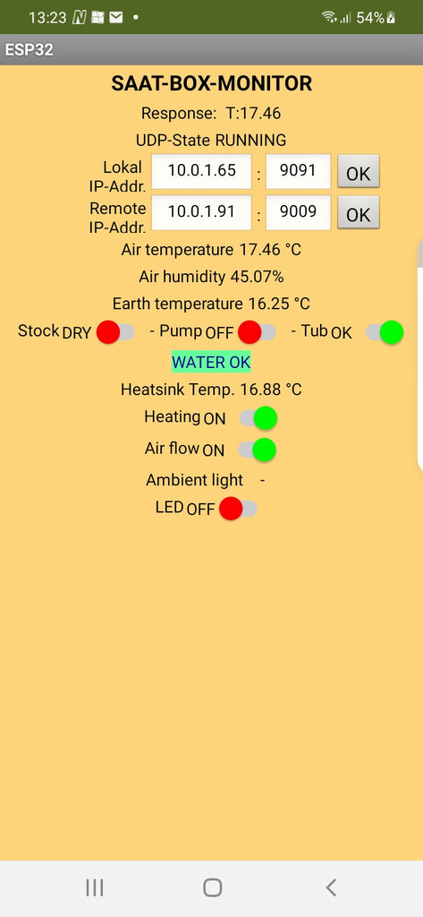 Figure 29: Screenshot of the cell phone