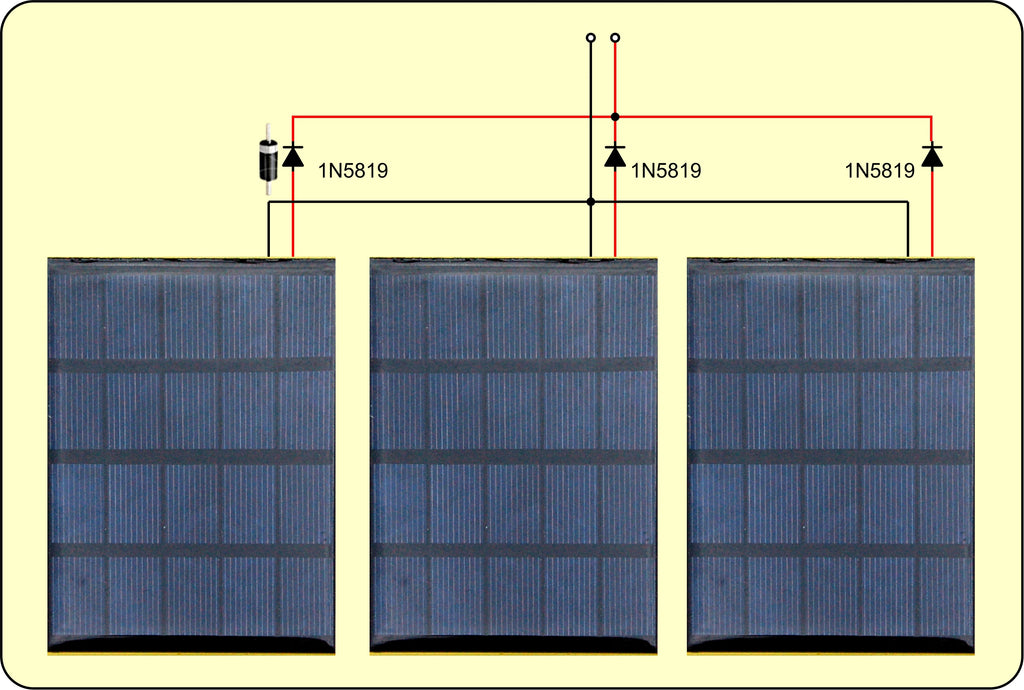 Abbildung 5: Solarpanele parallel - höhere Stromstärke