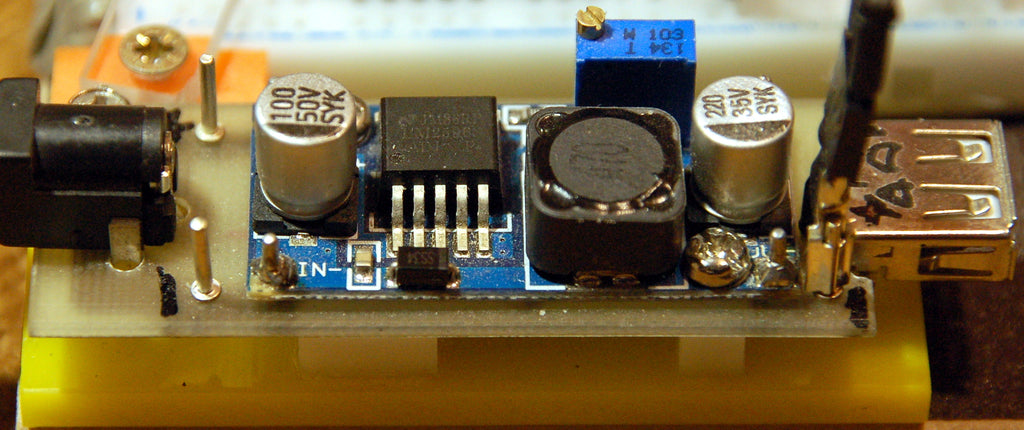 Figure 2: Power supply with buck converter on my carrier board.