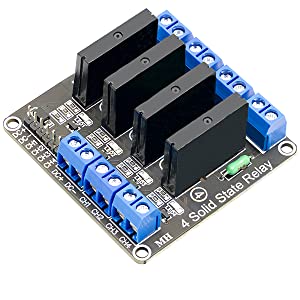 Relais statiques 4 canaux 5V DC compatible avec Arduino et Raspberry