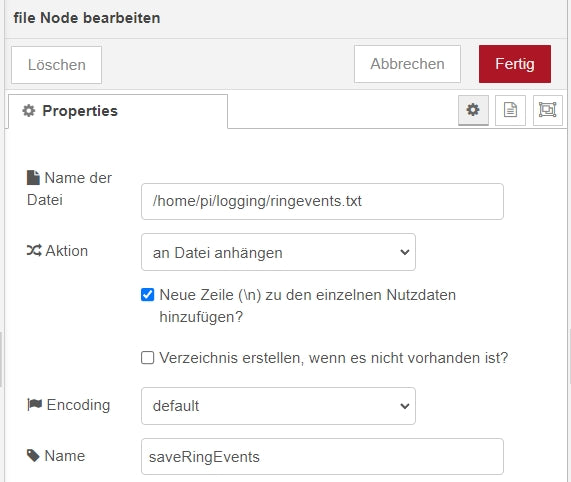 Abbildung 23: file node bearbeiten