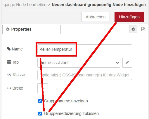 Figure 18: Edit Gauge -Node - Add group name