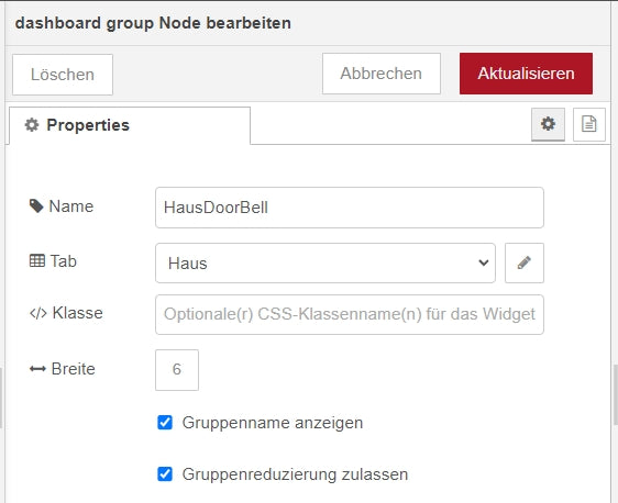 Figure 17: Edit Group Node