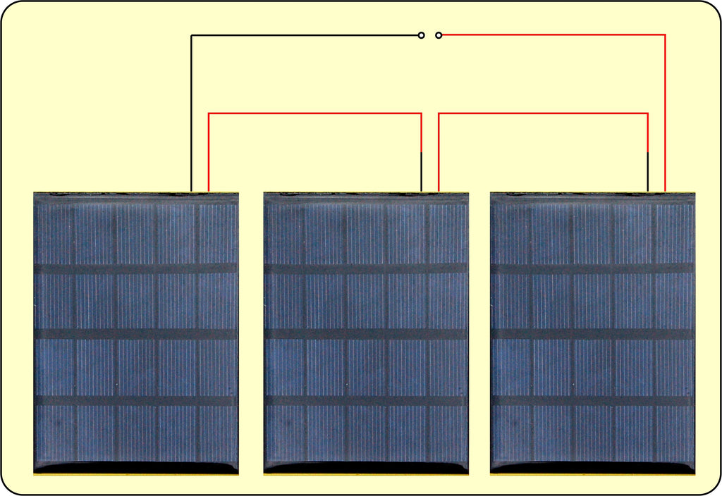 Abbildung 6: Solarpanele in Reihe - höhere Spannung