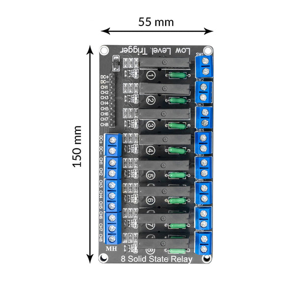 Relais statiques 4 canaux 5V DC compatible avec Arduino et Raspberry