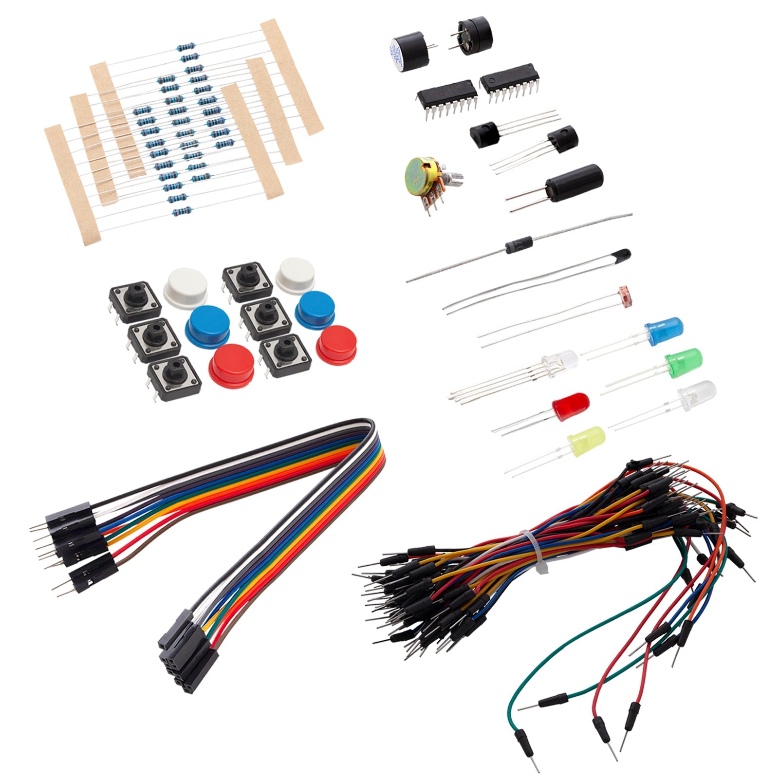 Starter kit compatible with Arduino - with buttons, LEDs, engines, and much  more.