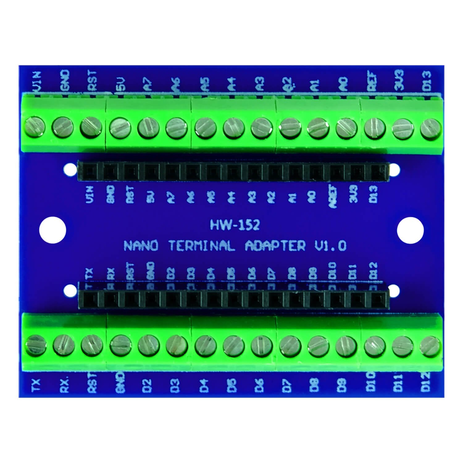 Carte d'adaptation des bornes à vis compatible avec Nano V3 et Arduino