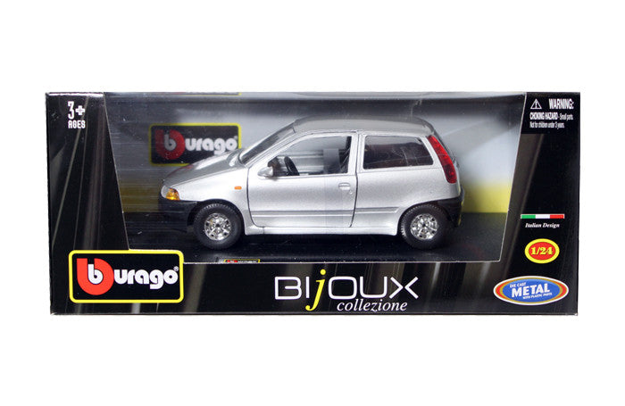 Bburago 124 Wb 1965 Silver Fiat 500 F Diecast Model Car