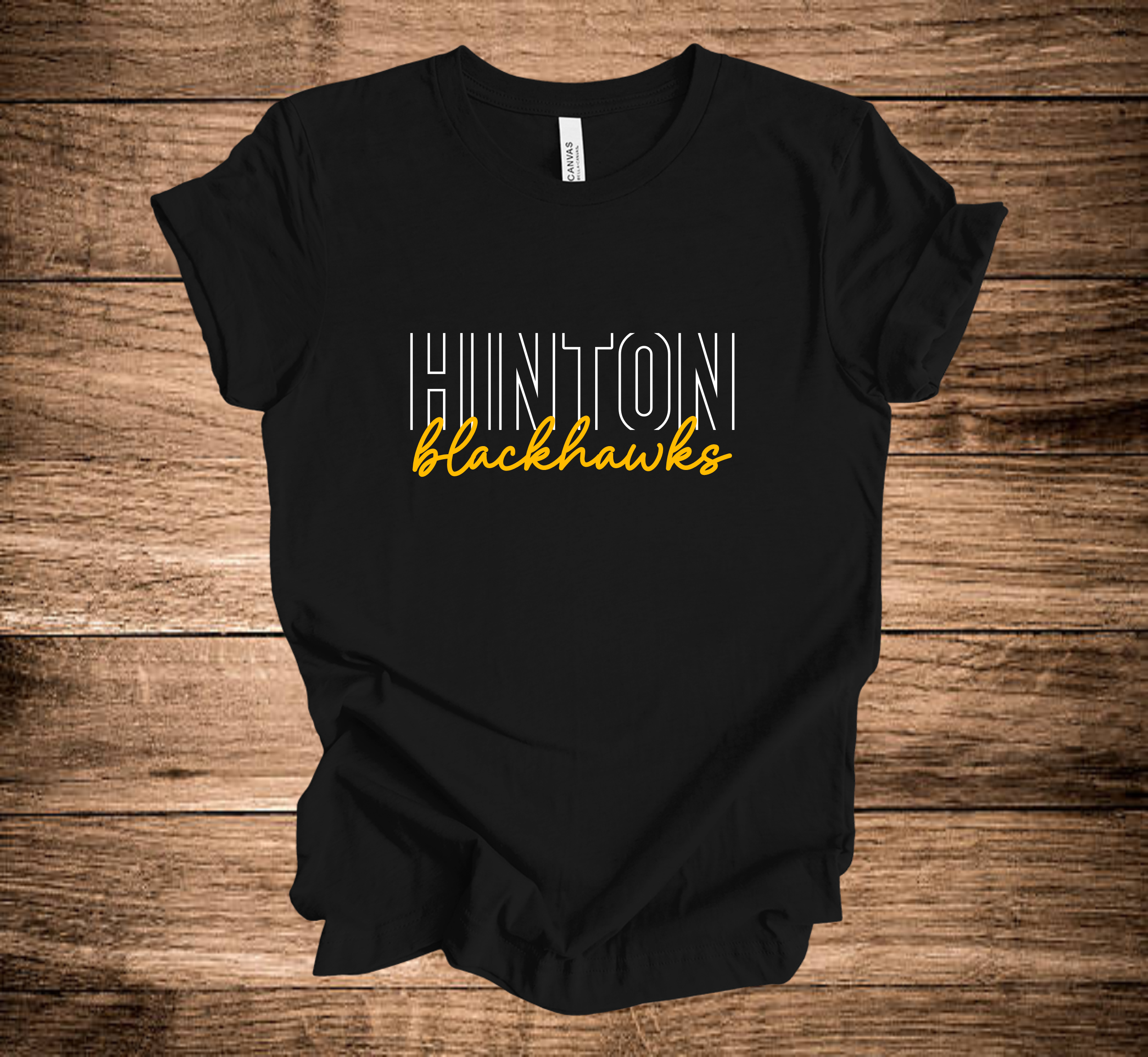 Hinton Blackhawks Outlined Script (+ options)