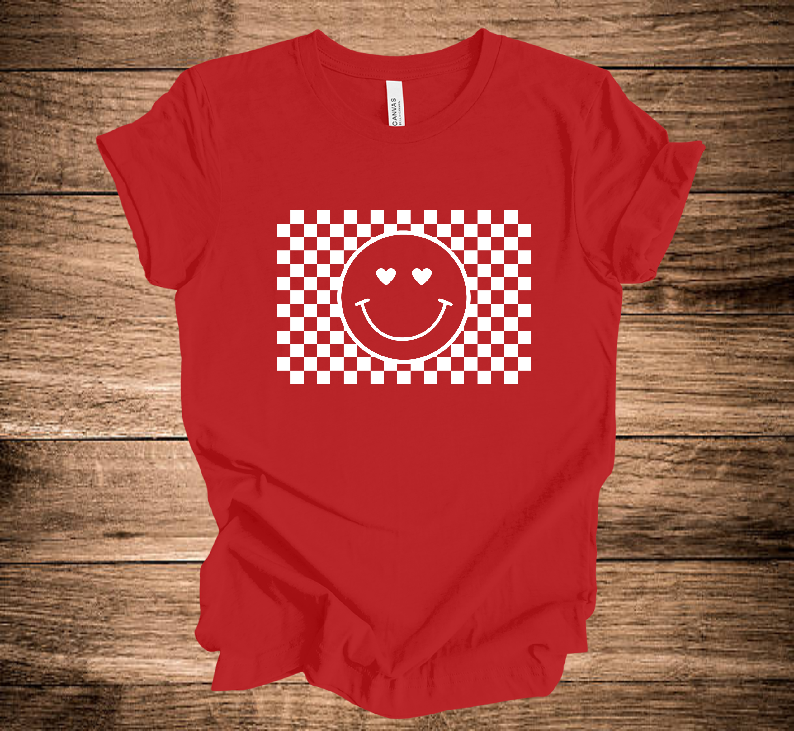 KMK Design Valentines Smiley Heart Eyes Checkered (+ options)