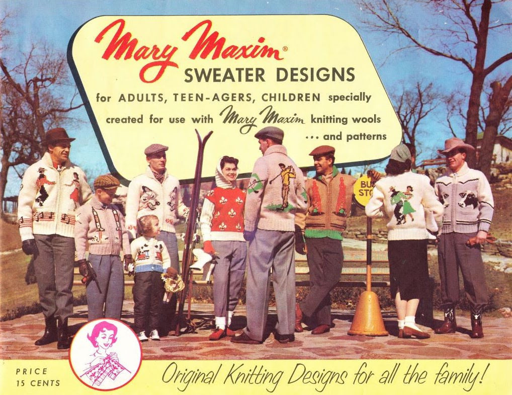 Mary Maxim sweater patterns vintage calalog