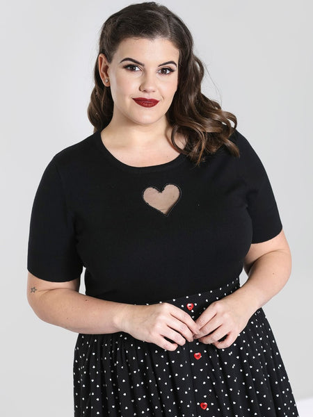 Heart Top - Black | That Shop