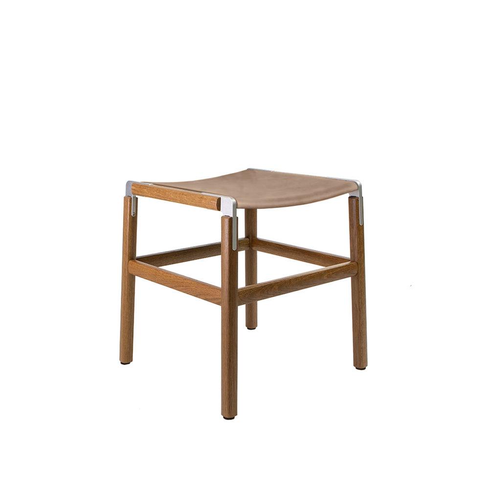 Shorty - Oxidized Oak, Matte Silver, PVT Leather, Seat Only, Sand