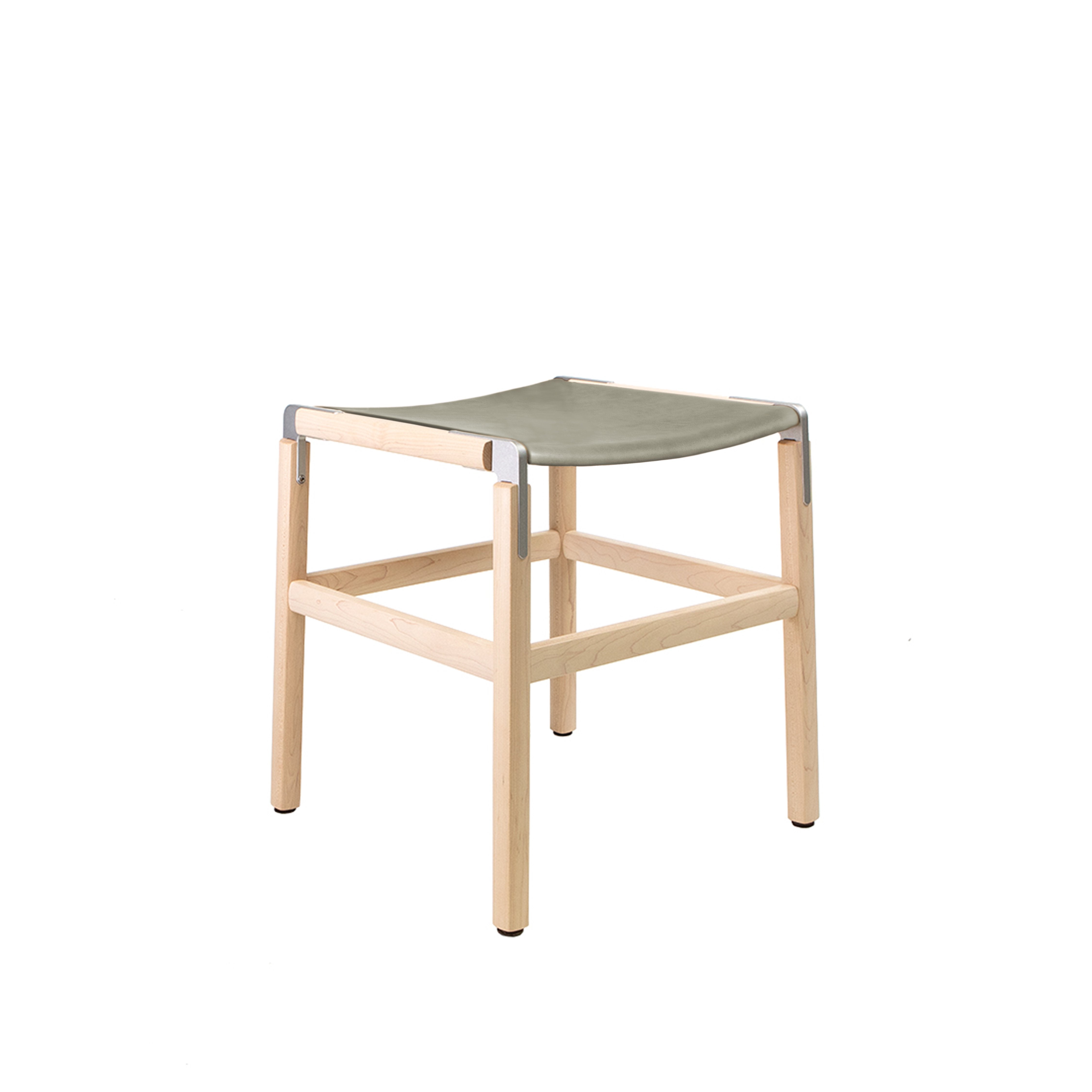Shorty - Maple, Matte Silver, PVT Leather, Seat Only, Stone