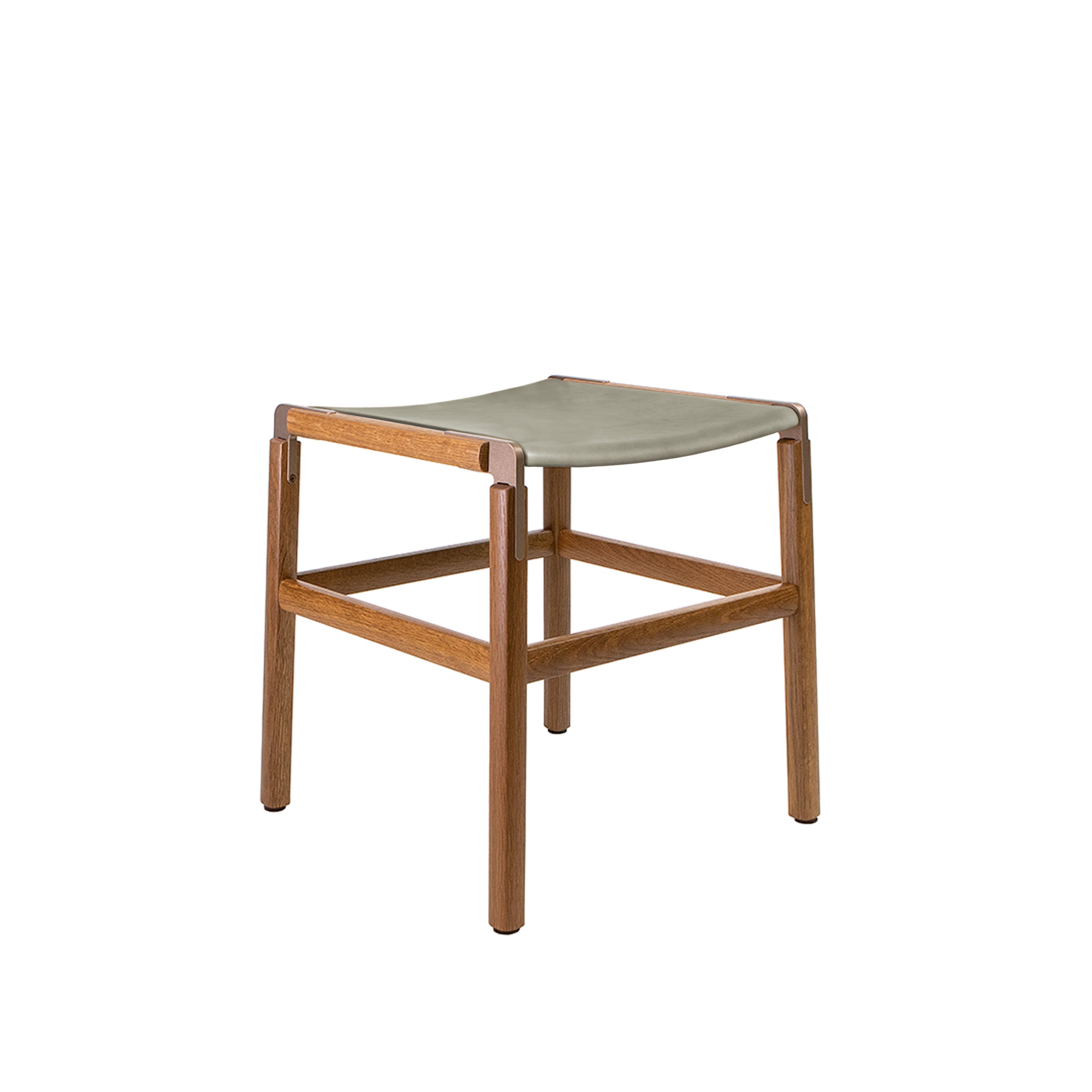 Shorty - Oxidized Oak, Copper Bronze, PVT Leather, Seat Only, Stone