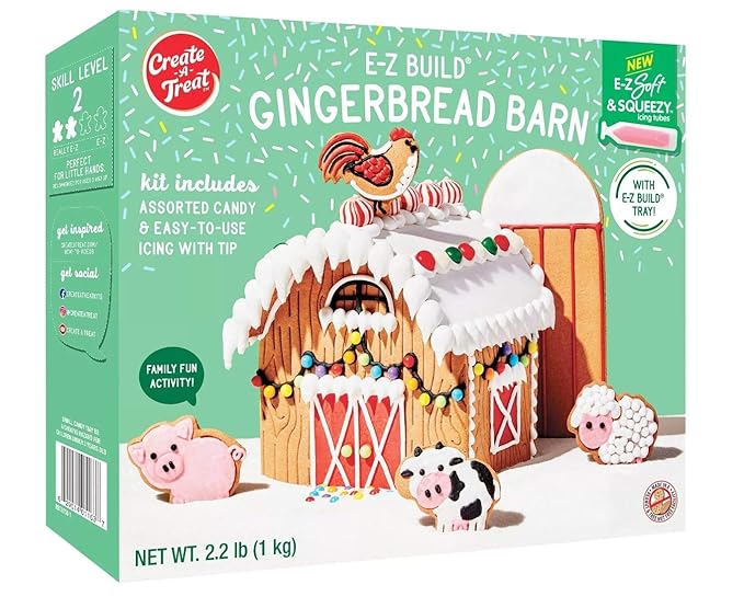  GLOBAL BASICS, Create-A-Treat E-Z Build Barbie Camper Cookie  House Decorating Kit, 12.2oz, Includes Assorted Candy, Easy-to-Use Icing  & Cut Outs
