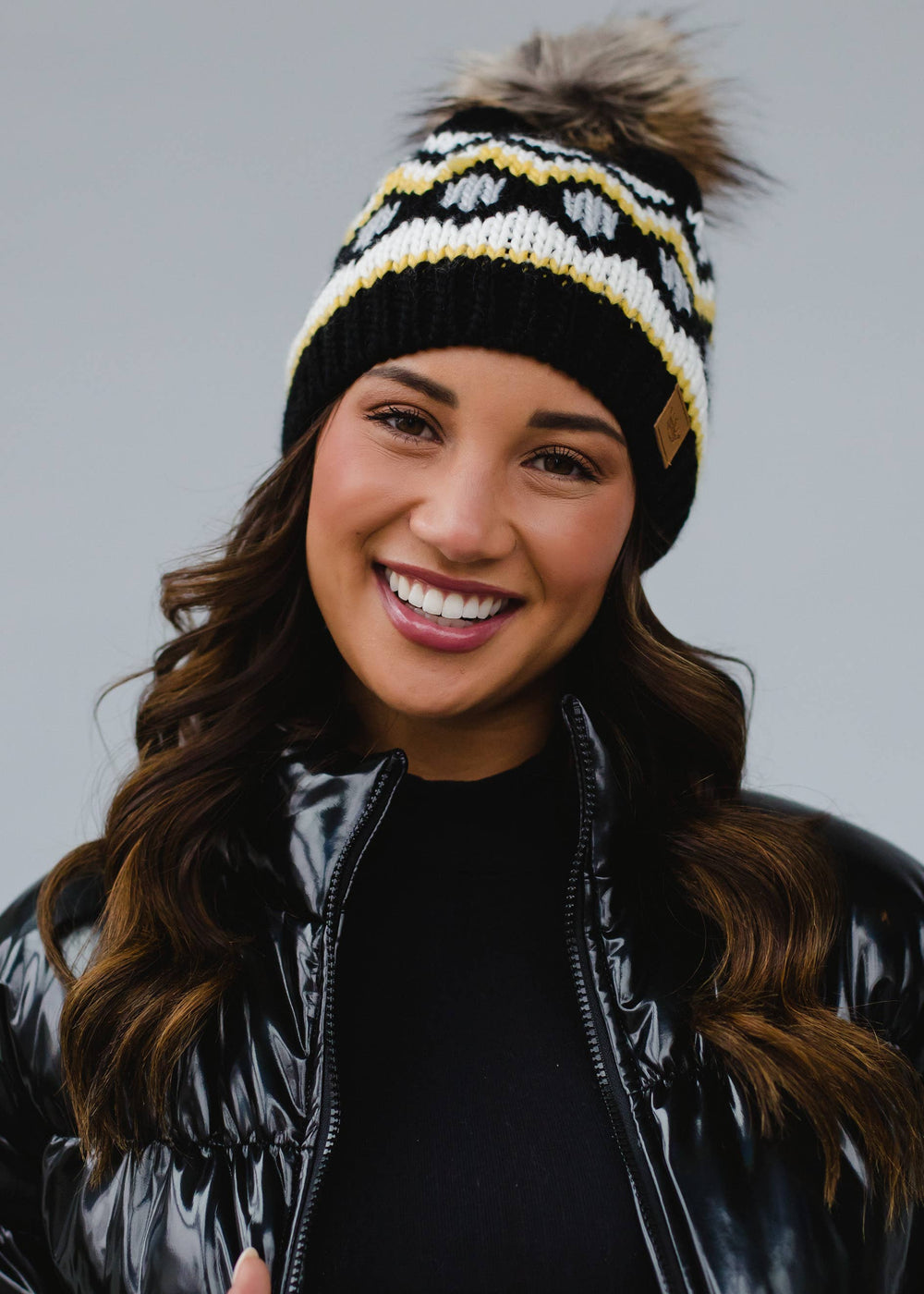 Britt's Knits Plush Lined Knit Pom Hat