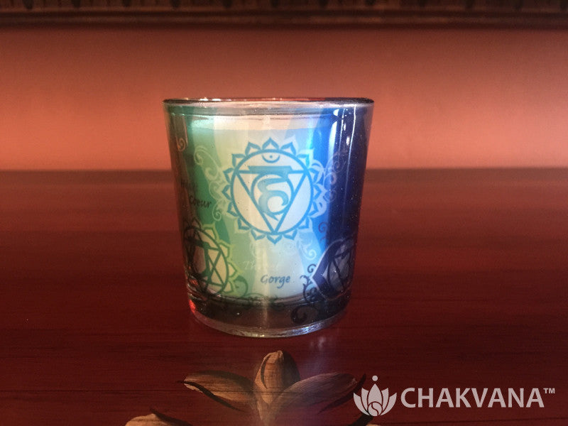Glass Votive Candle Holder | 7 Chakras – CHAKVANA