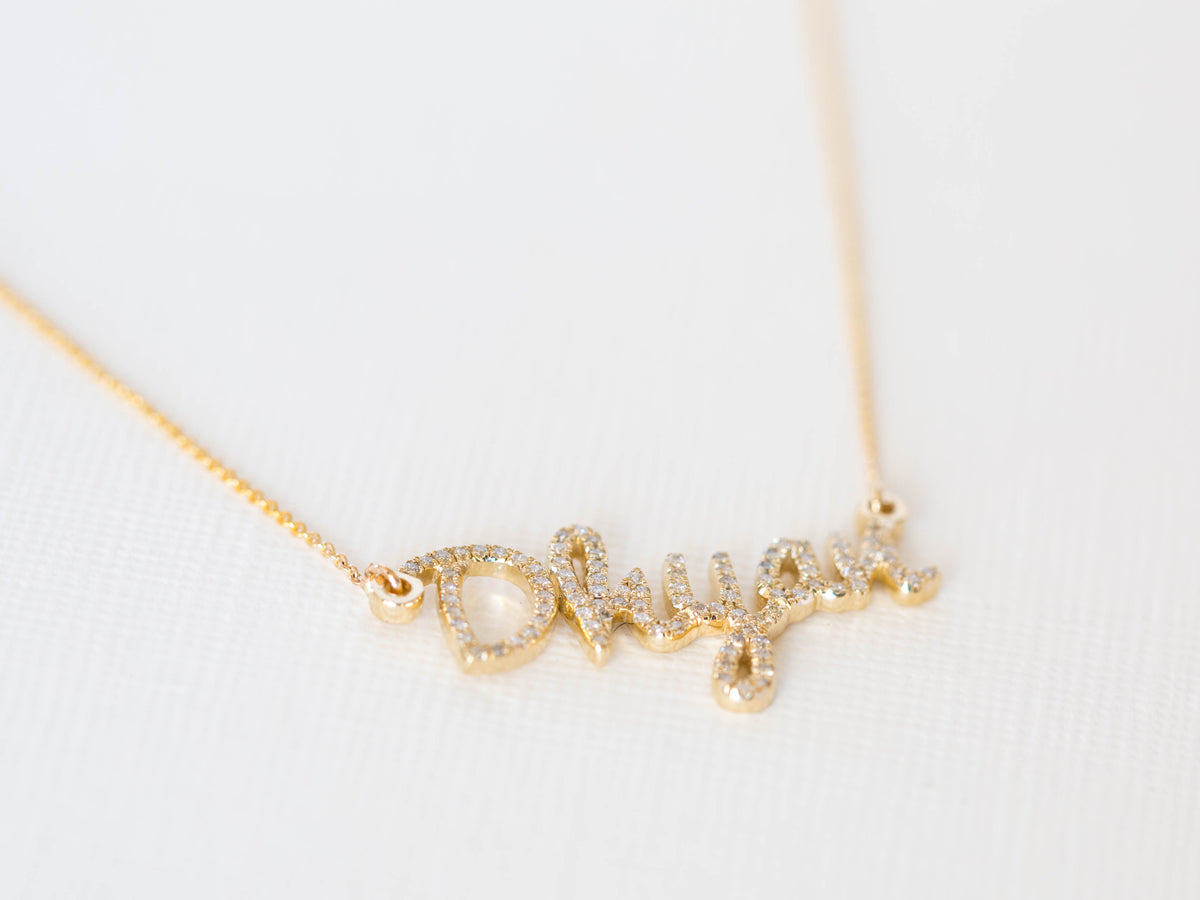 Diamond Name Necklace – Rimon fine jewelry