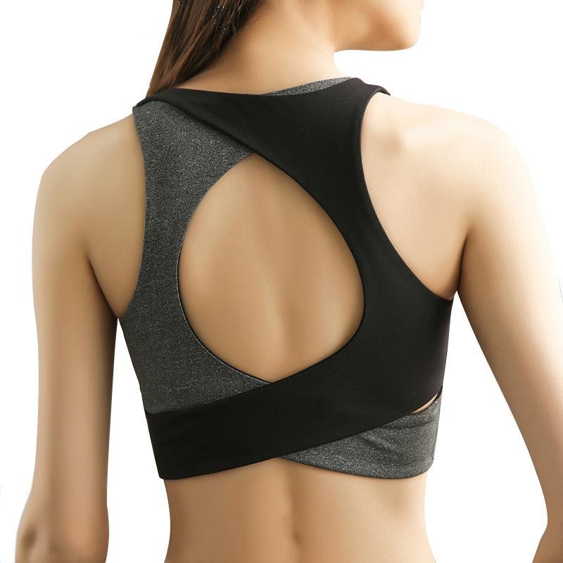 open back sports bra