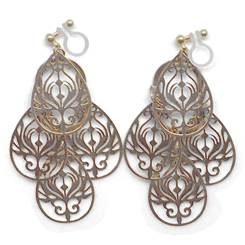 Gold invisible clip on earrings – Page 6 – Miyabi Grace