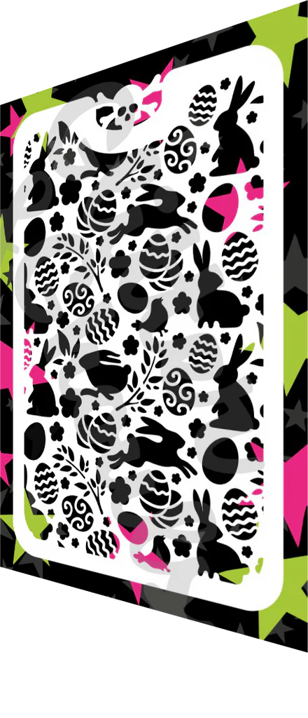 Glitter and Ghouls Face Painting Stencil- Easter pattern potion