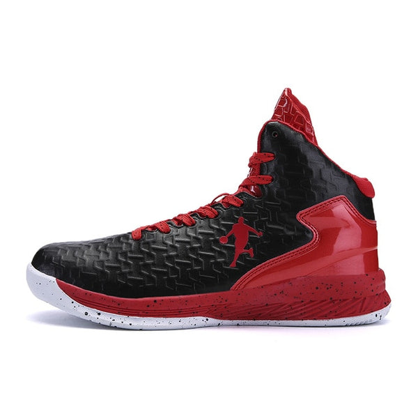 red high top basketball shoes