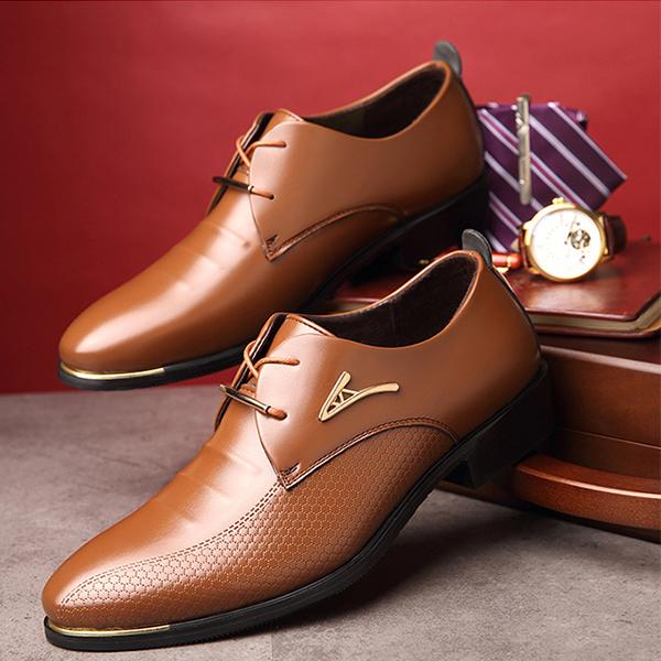 Men's Shoes-Men's Business Leather Oxfords（Buy 2 Got 5% off, 3 Got 10% ...