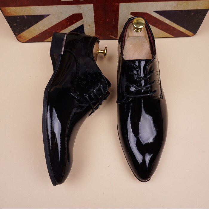 Men's Shoes - Men's Pointed Toe Lace-up Dress Shoe Formal Casual Shoes