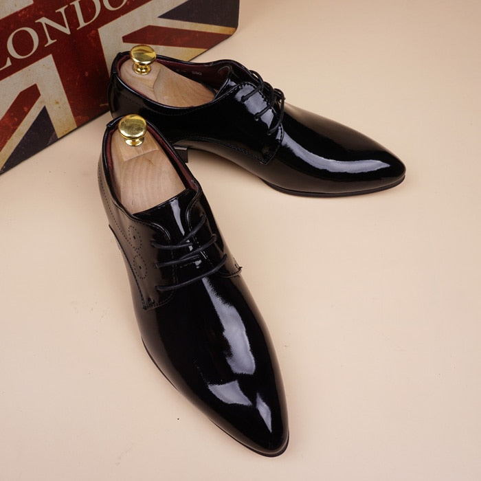 Men's Shoes - Men's Pointed Toe Lace-up Dress Shoe Formal Casual Shoes