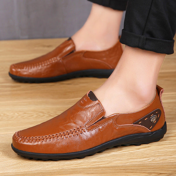 Kaaum Fashion Men Leather Driving Loafers