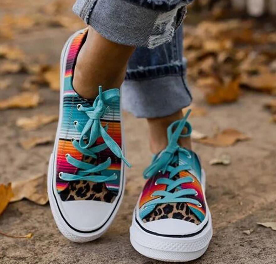 ladies leopard print sneakers