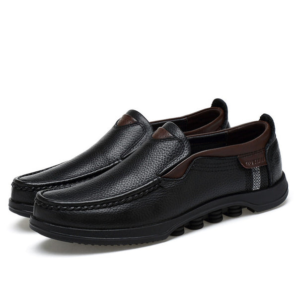 flat black shoes for men