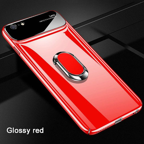 Luxury Glossy Ring Stand Hard Case For iPhone X/XR/XS Max