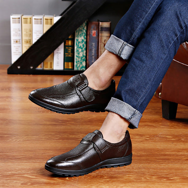 Men Comfy Leather Sneakers Comfortable Shoe – Kaaum