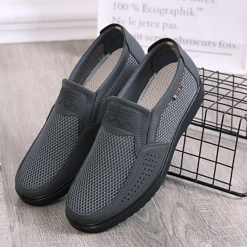 Kaaum Plus Size Men Breathable Mesh Slip-on Flats（Buy More Get Extra ...