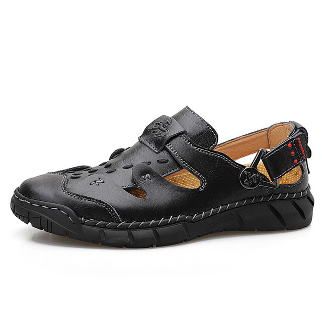 Kaaum Mens Leather Comfortable Sandals 7930