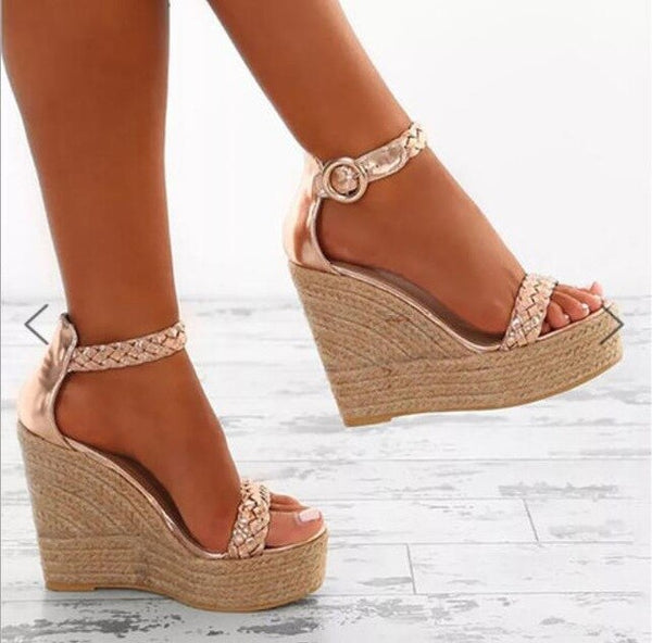 Shoes 2019 New Fashion Women Sexy Wedge Sandals Kaaum 6397