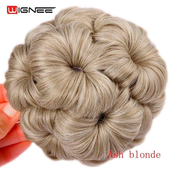 Hair Extensions High Temperature Synthetic Fiber Curly Chignon