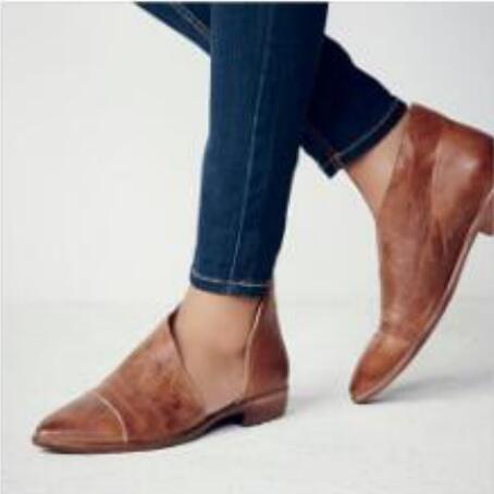 soft leather flat womens shoes
