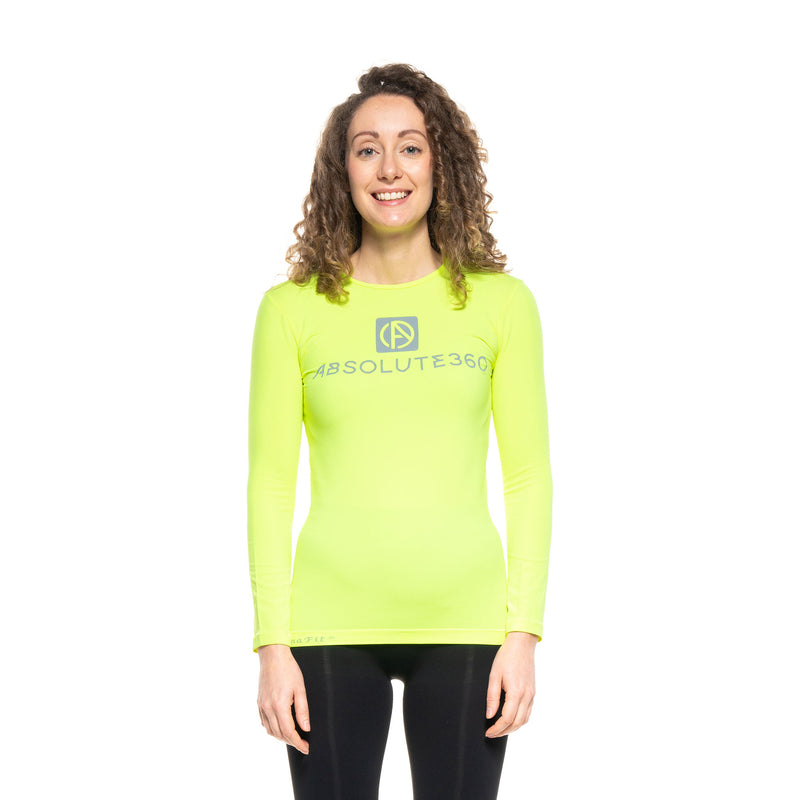 yellow running top womens