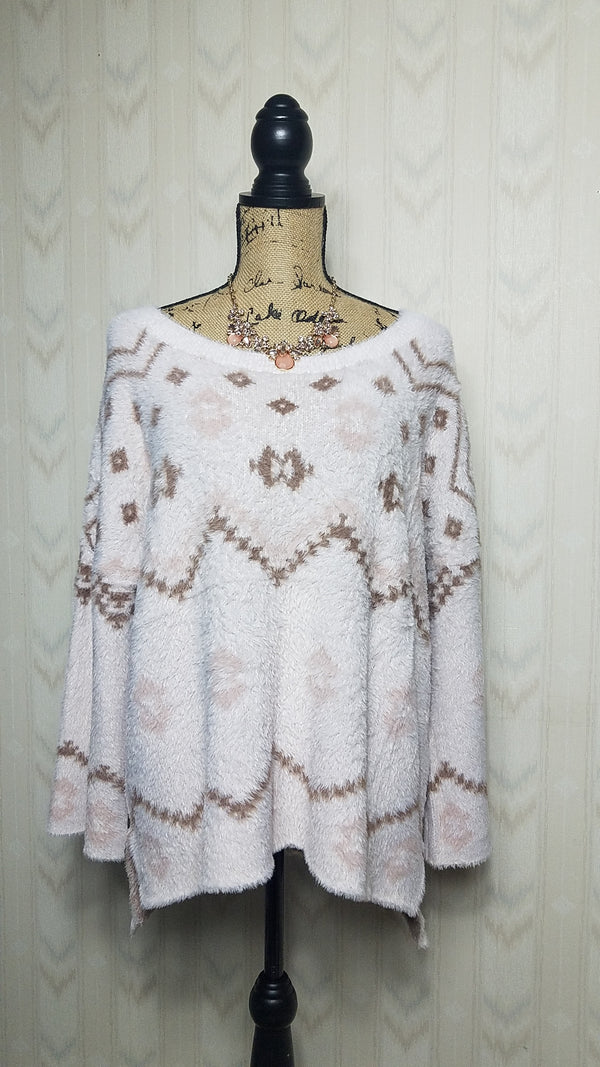 Angelica Aztec Print Pullover Sweater