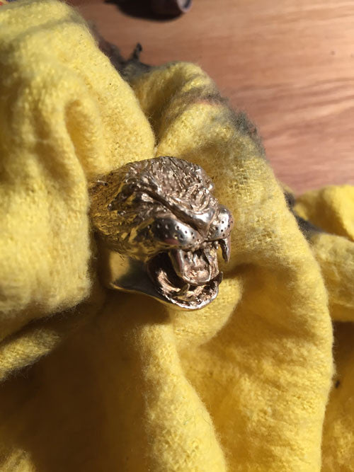 Big Cat Ring in Brass 