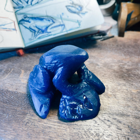 Frog carving for bronze casting 