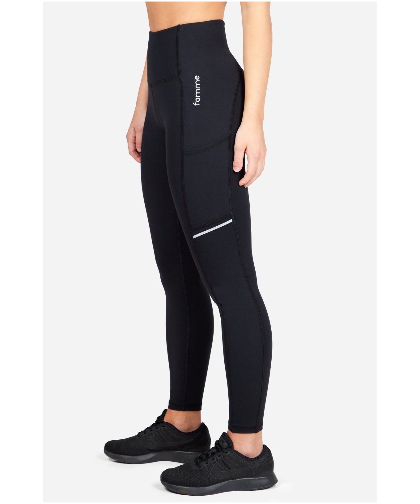 Famme Suave High Waisted Leggings Black, GymWear UK