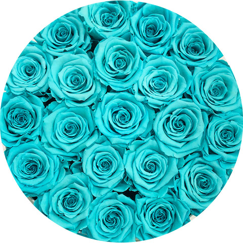 Tiffany blue ETERNAL roses in round 
