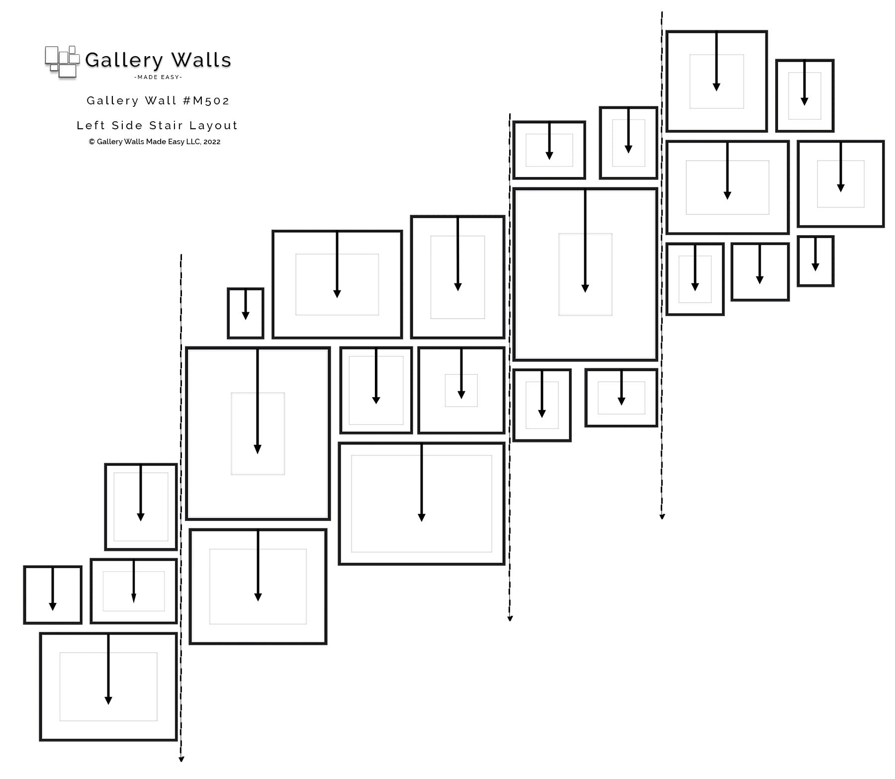 Gallery Wall Template M502 by Gallery Walls Made Easy