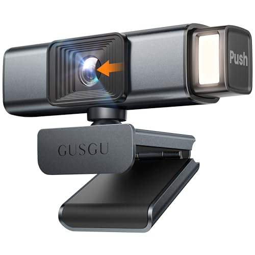 GUSGU G940 2K QUAD HD WEBCAM PC WITH MICROPHONE PRIVACY PROTECTION - BLACK - Like New