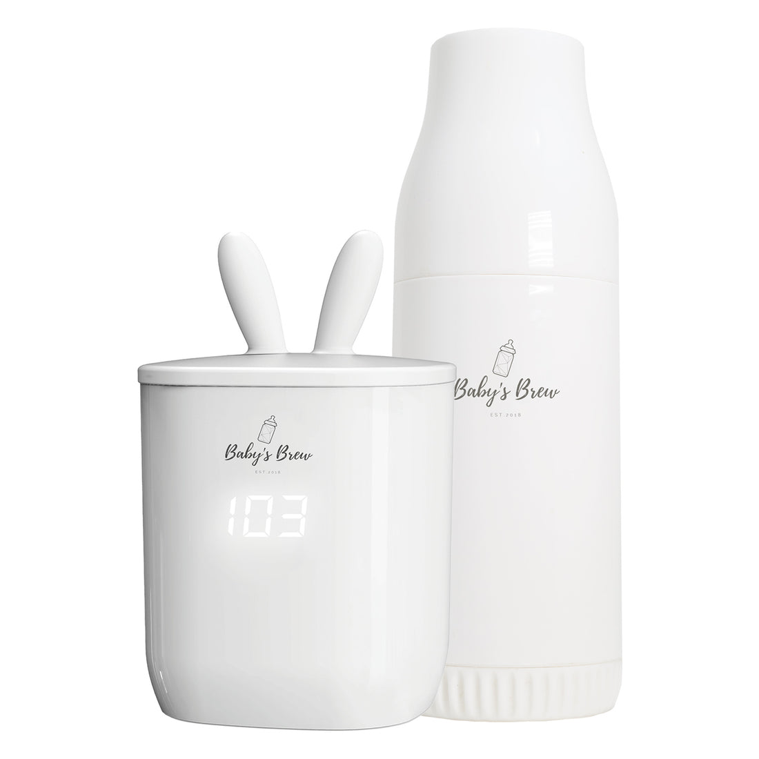 BABY'S BREW PORTABLE BOTTLE WARMER PRO SET WHITE BW-FD100 - WHITE - Like New